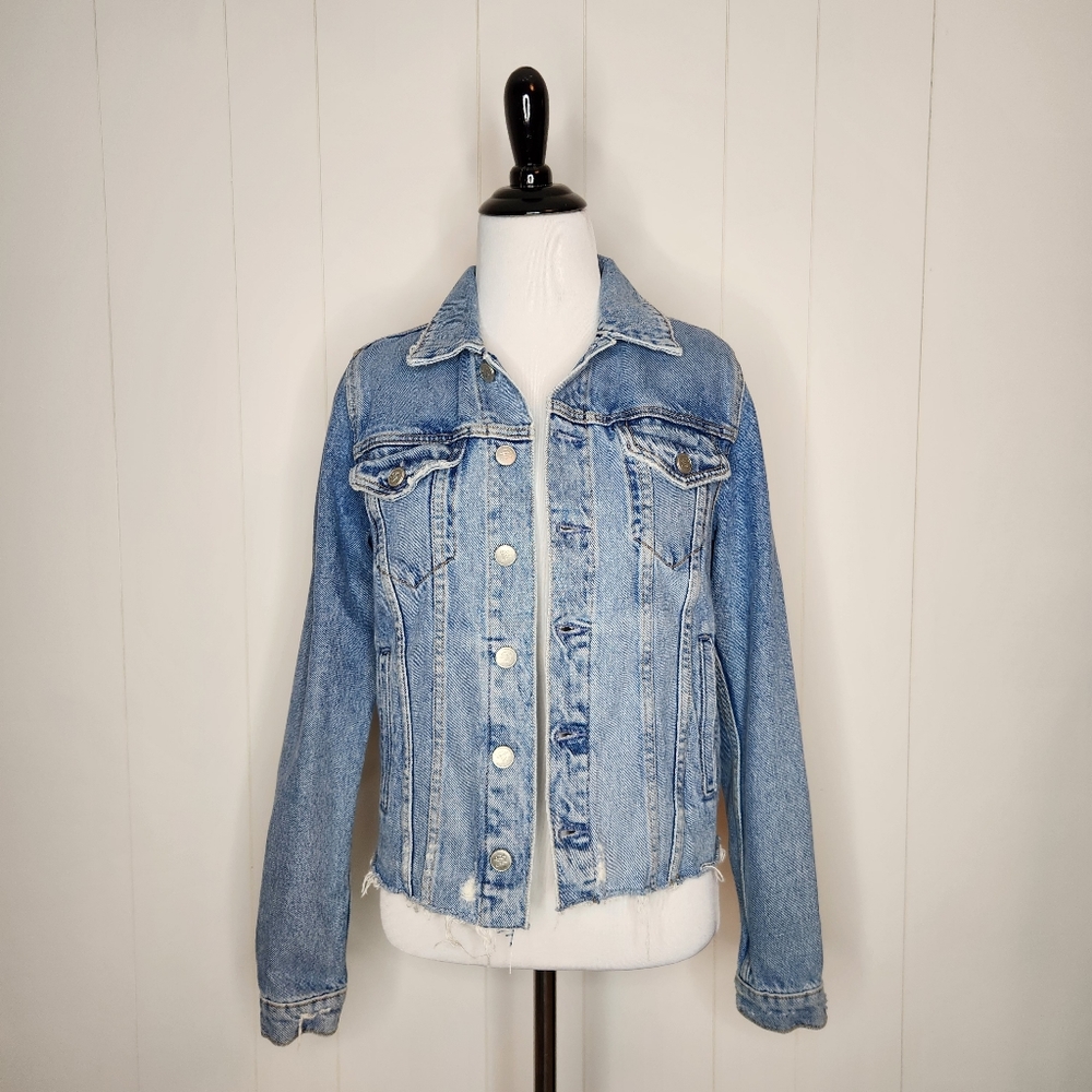 Lovers + Friends Light Blue Jean Jacket